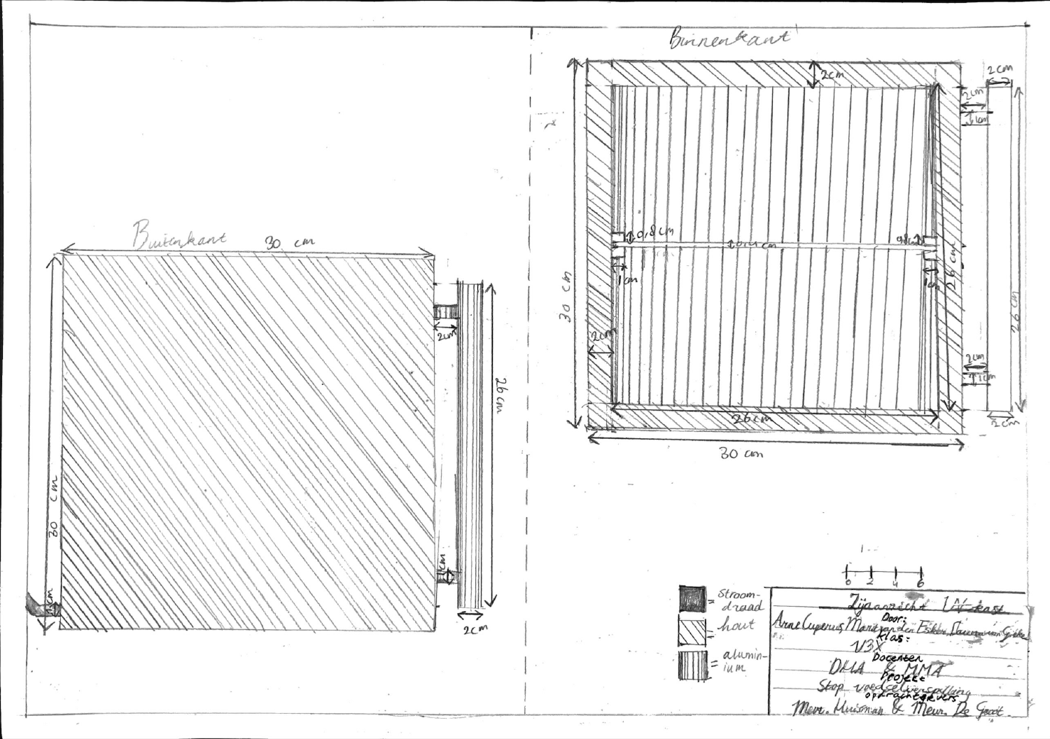 Foto van werktekening